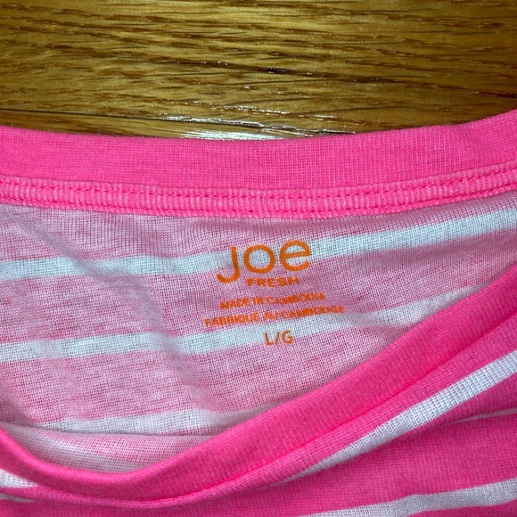 Vibrant Pink & White Stripe Tee - Picture 4 of 4